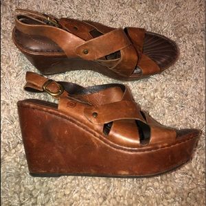 Born Leather Wedges